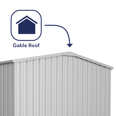 Absco 5.96mW x 3.00mD x 2.06mH Three Door Workshop Shed - Zincalume - Shed City